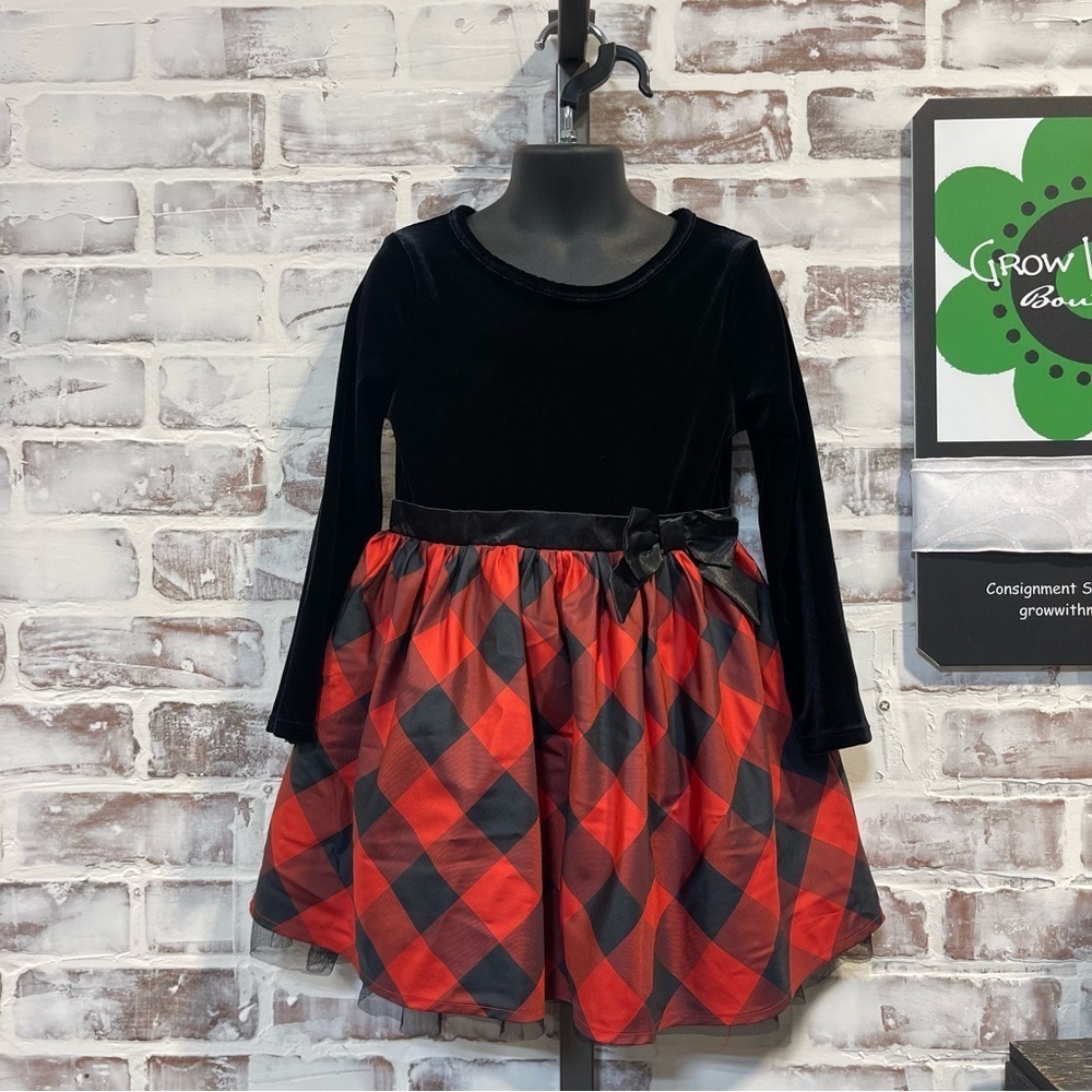 Cat & Jack Red and Black Plaid Dress